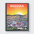 Missoula Montana City Sunset Art Print Poster