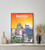 Raleigh North Carolina City Sunset Art Print Poster