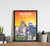 Raleigh North Carolina City Sunset Art Print Poster
