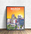 Raleigh North Carolina City Sunset Art Print Poster