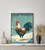 Rooster Vintage Animal Art Print Poster