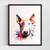 Bull Terrier Watercolor Art Print Poster