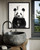 Panda Art Print Poster, Toilet