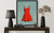 Red Dress Art Print Poster
