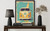 Surfboard and Bus-topaz Art Print Poster
