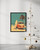 Surfboard and Bus Art Print Poster