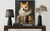 Akita Victorian Queen Art Print Poster