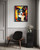 Border Collie Colorful Abstract Art Print Poster