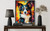 Border Collie Colorful Abstract Art Print Poster