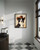 Border Collie Cowboy Hat Art Print Poster