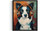 Border Collie Music Headphone Art Print Poster