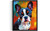 Boston Terrier Colorful Abstract Art Print Poster