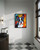 Boston Terrier Colorful Abstract Art Print Poster