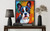 Boston Terrier Colorful Abstract Art Print Poster
