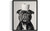 Bulldog Black Funny Bathroom Art Print Poster