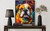 Bulldog Colorful Abstract Art Print Poster