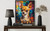 Chihuahua Colorful Abstract Art Print Poster