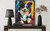 Collie Colorful Abstract Art Print Poster