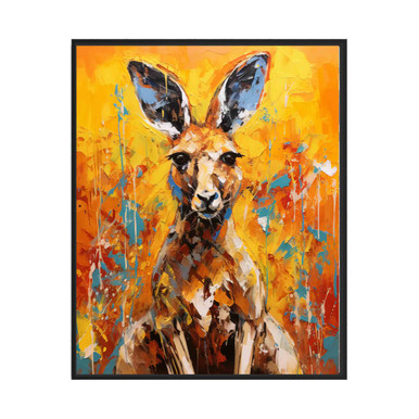 Kangaroo Abstract Art Print Poster