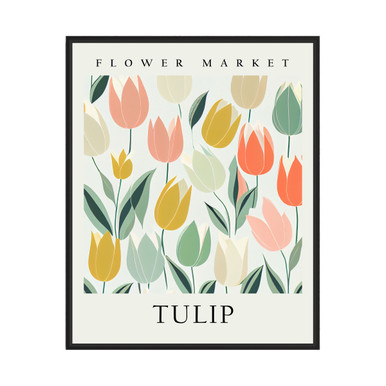 Tulip Flower Portrait Art Print Poster