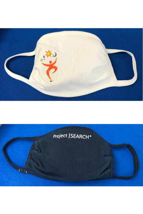 100% Cotton white and New Navy