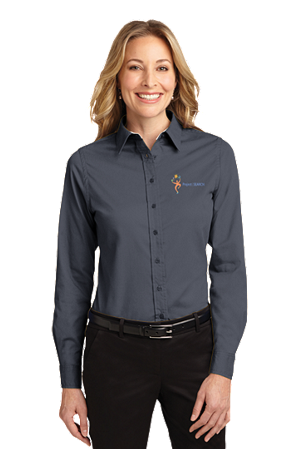 Sale of Ladies Long Sleeve Easy Care Shirt Small Maroon