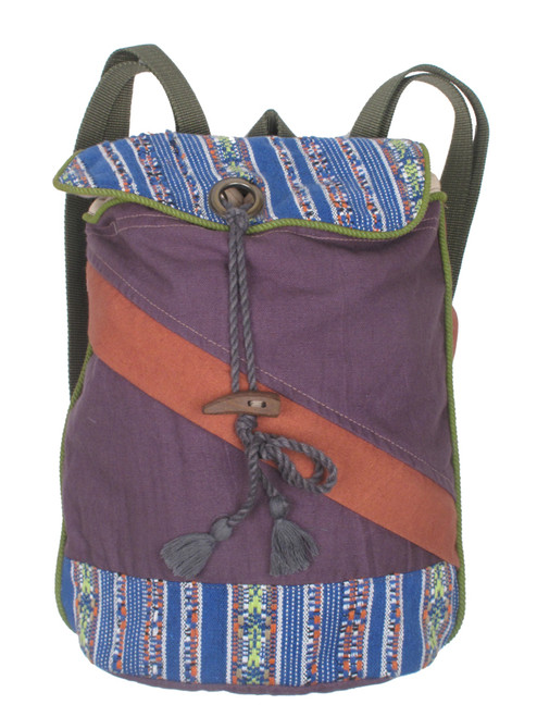 G1604 Woven Detail Backpack