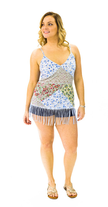 6261 Patchwork Fringe Tank