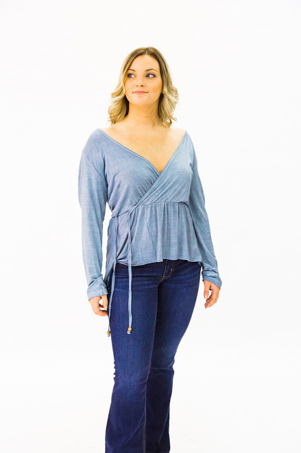 5534 Faux Wrap Blouse