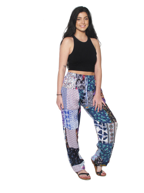 MF1005 Patchwork Harem Pants