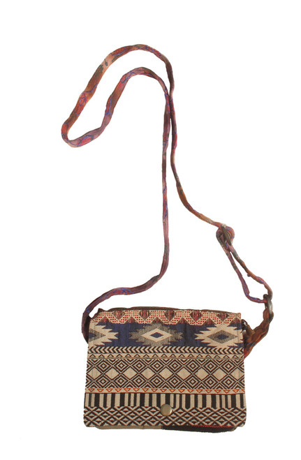 G2133 Expandable Bag in Mixed Cotton with 7 Compartments