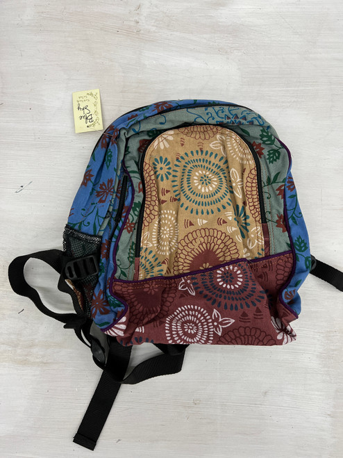 G984 Printed Canvas Medium Backpack