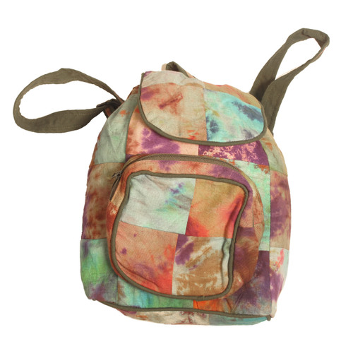 G216 Cotton Tie Dye Patchwork Mini Backpack