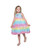 3341 Kid's Tie Dye Dress with Embroidery