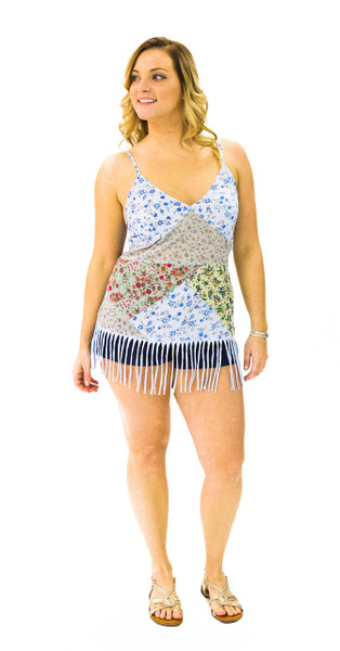 6261 Patchwork Fringe Tank