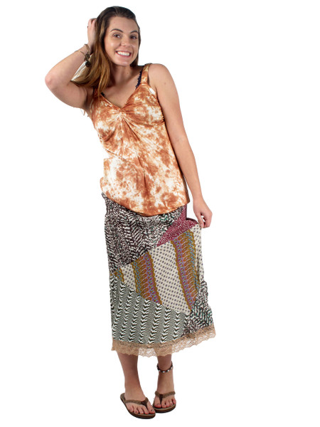 1308 Patchwork Tube Skirt View