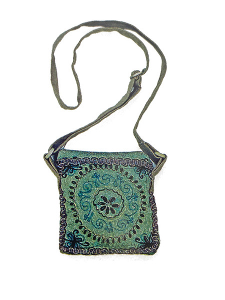 G239 Embroidered Canvas Mini Bag