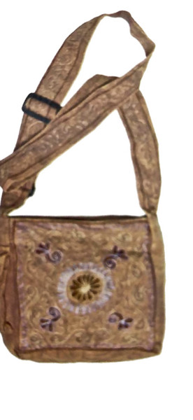 G7299 Embroidered Canvas Handbag