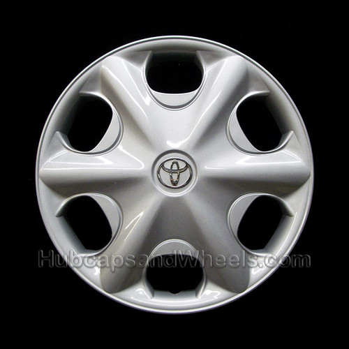 Toyota Camry 15" hubcap 2000-2001 - Professionally Reconditioned - solid-spoke, silver logo