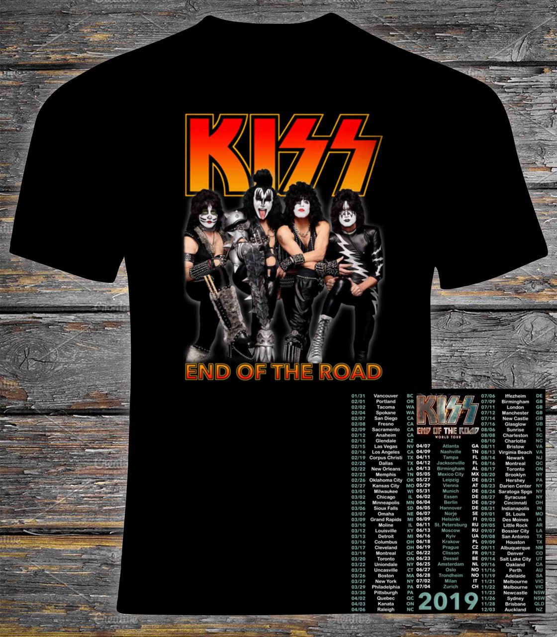 Kiss tour 2019 t shirt clearance