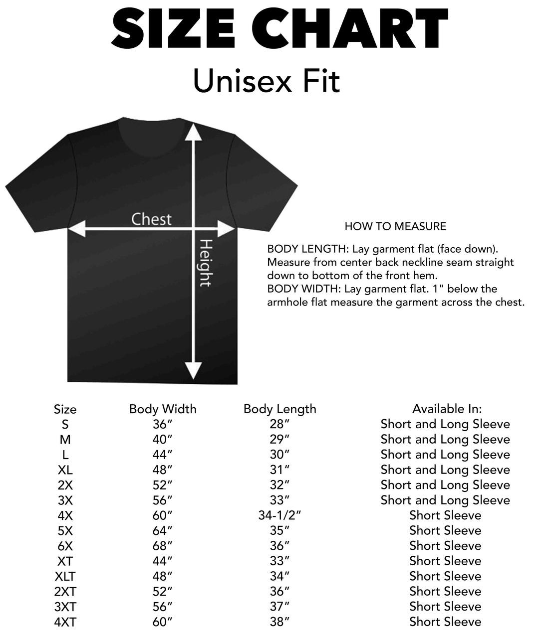 3xt Size Chart