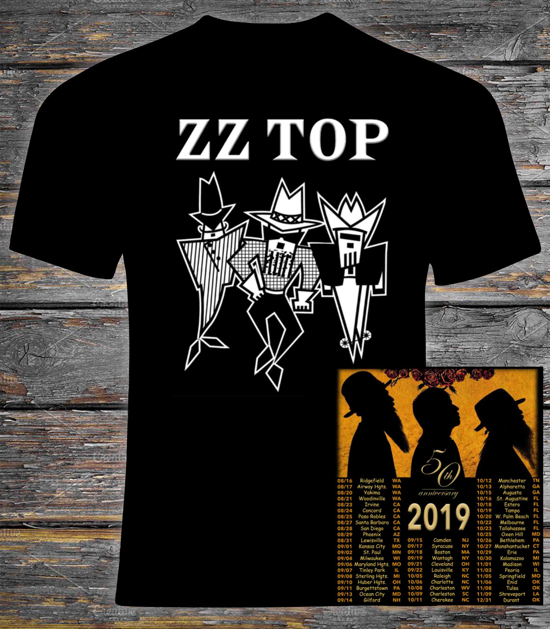 ZZ 50th Tour t shirt