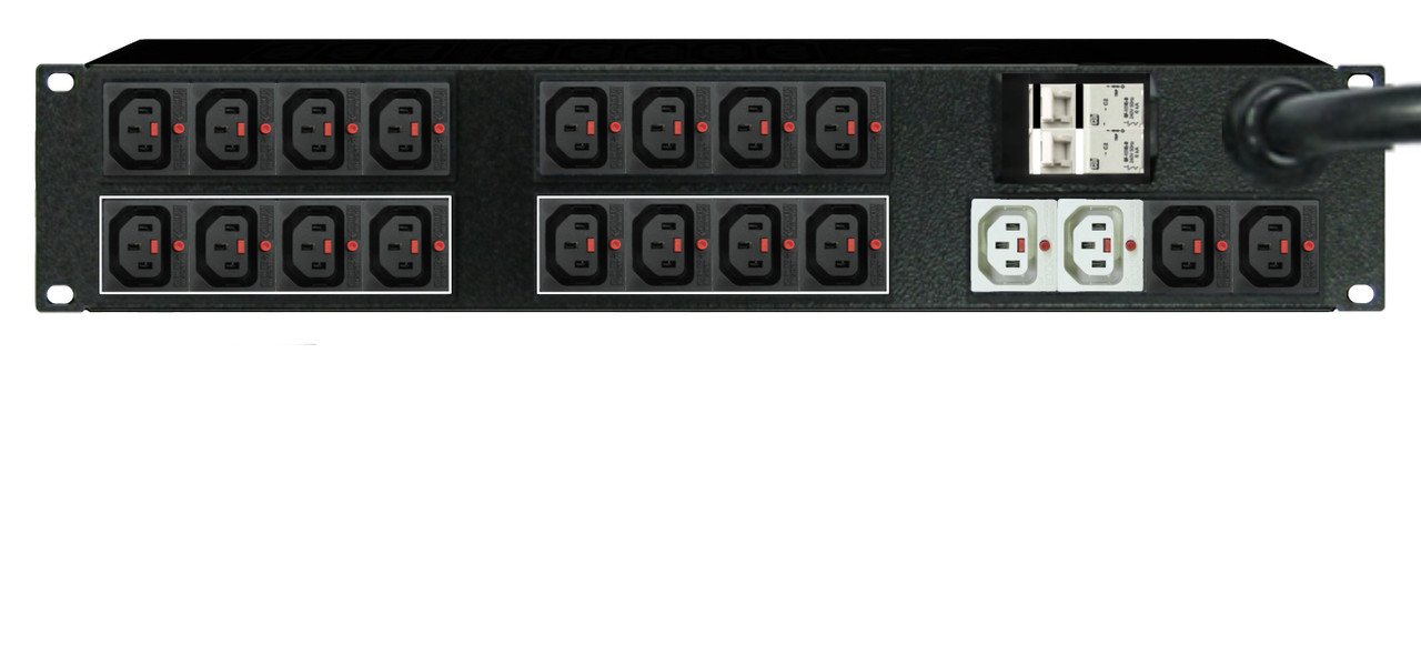 PDU: Branch |  20x Outlets | IEC-Lock C13 | 19'' 2RU Horizontal