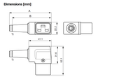 IEC C19 16A 'Left Angle' entry socket - Black