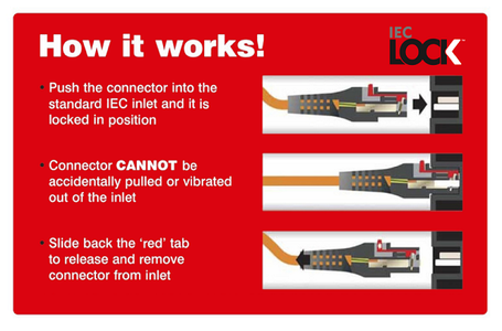 PDU: 4x Outlets | IEC-Lock C13 | 0.5m Vertical | Cable