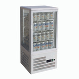 TCBD78W Four-Sided Countertop Beverage Display Fridge White