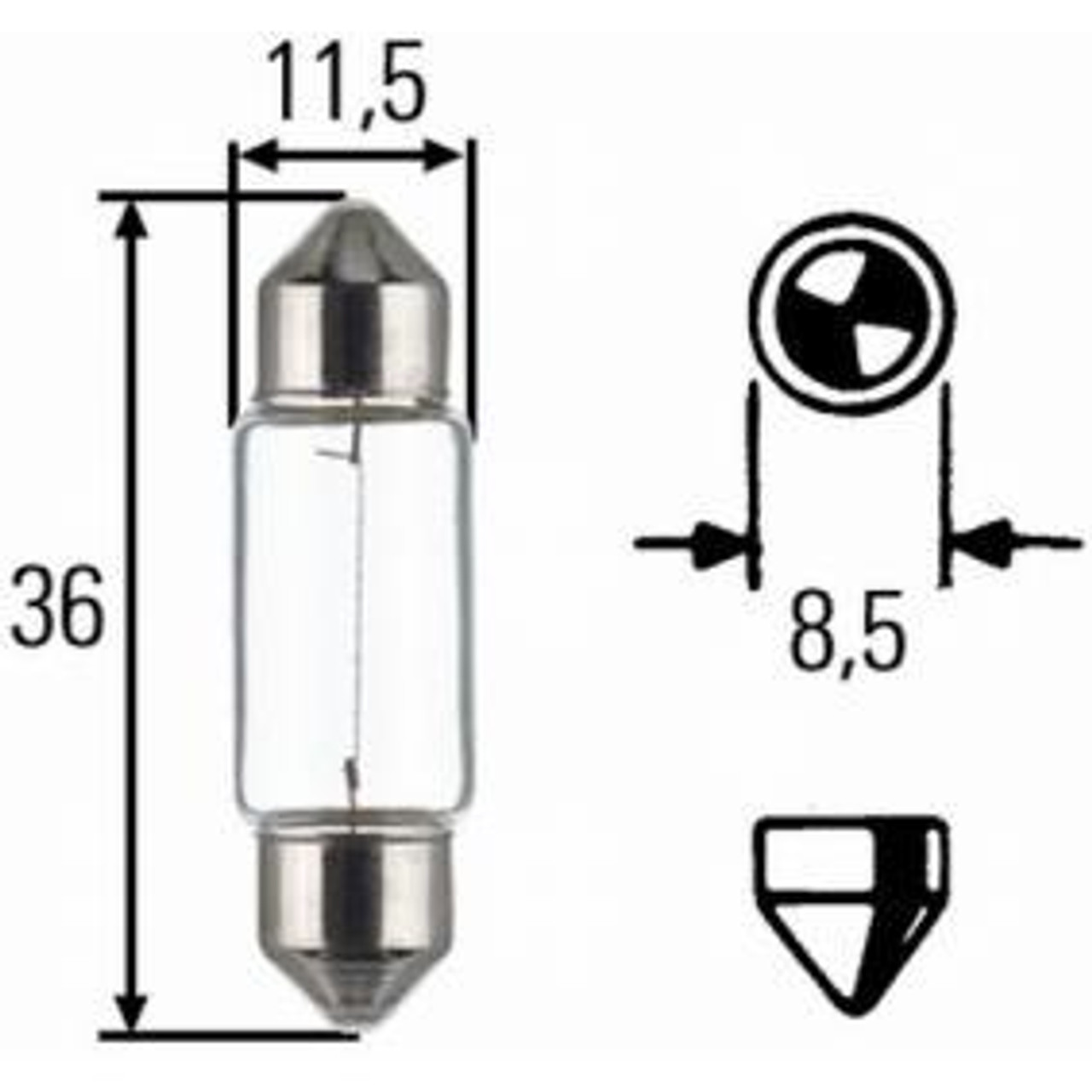 Sijalica za kabinu 12V-10W 2