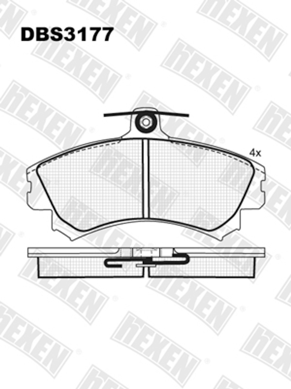 Kocione plocice Volvo S40 I '95-'03 / Volvo V40 '95-'04  prednja osovina  TRW sistem