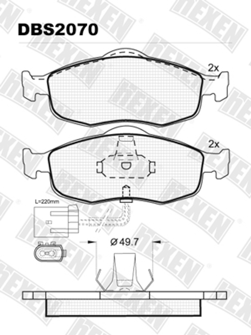 Kocione plocice prednje Ford Mondeo 1 '93.-'96. ; Mondeo 2 '96.-'00; Scorpio