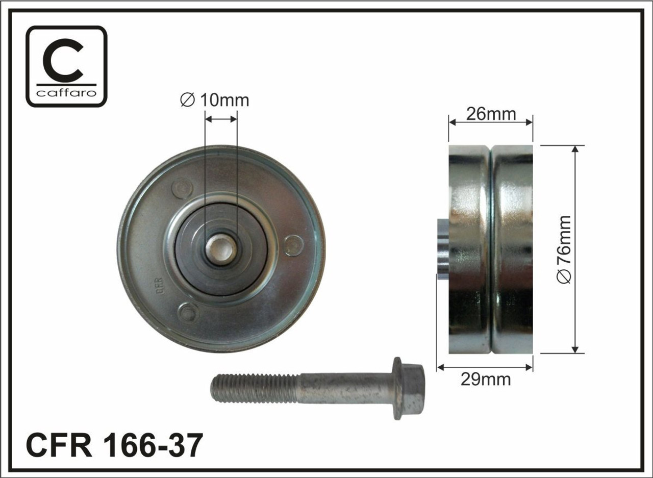 Usmeravajuci roler PK kaisa Honda Civic VII 1,7CTDI '02-'05,Opel Astra G /Astra H 1,7CDTI/Combo